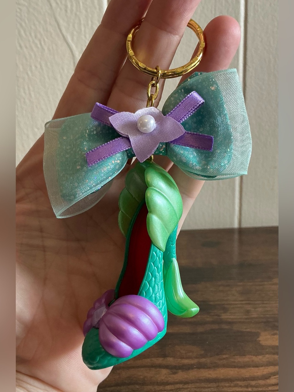 Tokyo Disney Resort Ariel Little Mermaid Princess Shoe High Heel Keychain Japan